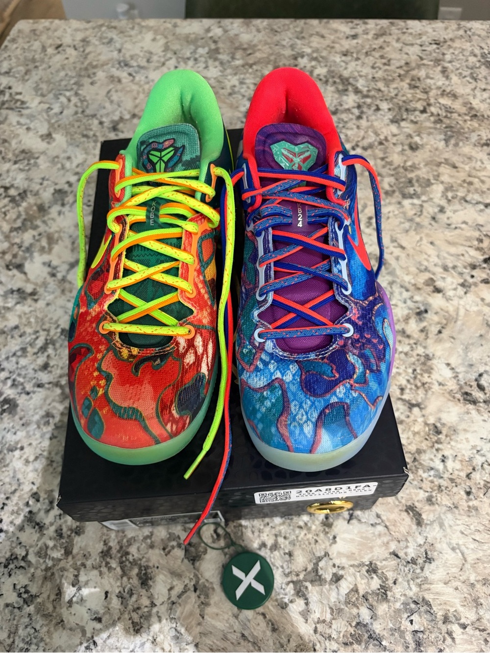 Nike  Kobe 8 Protro Basketball Sneakers - Red, Green, Blue, Purple, yellow